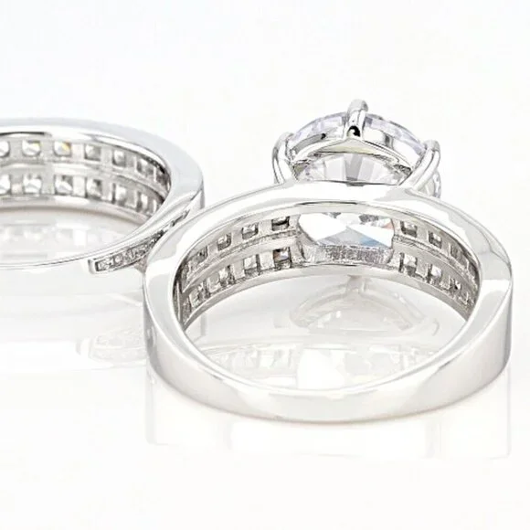 Bella Luce 9.25ctw Rhodium Over .925 Sterling Silver Ring With Band Size 8 EUC - Picture 4 of 9